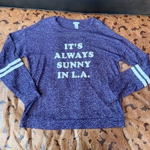 PURPLE FOREVER 21 LONG SLEEVE SHIRT